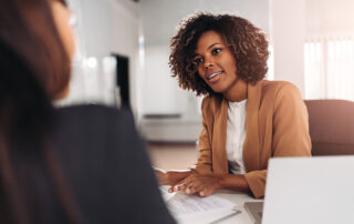 Young Woman Doing A Job Interview