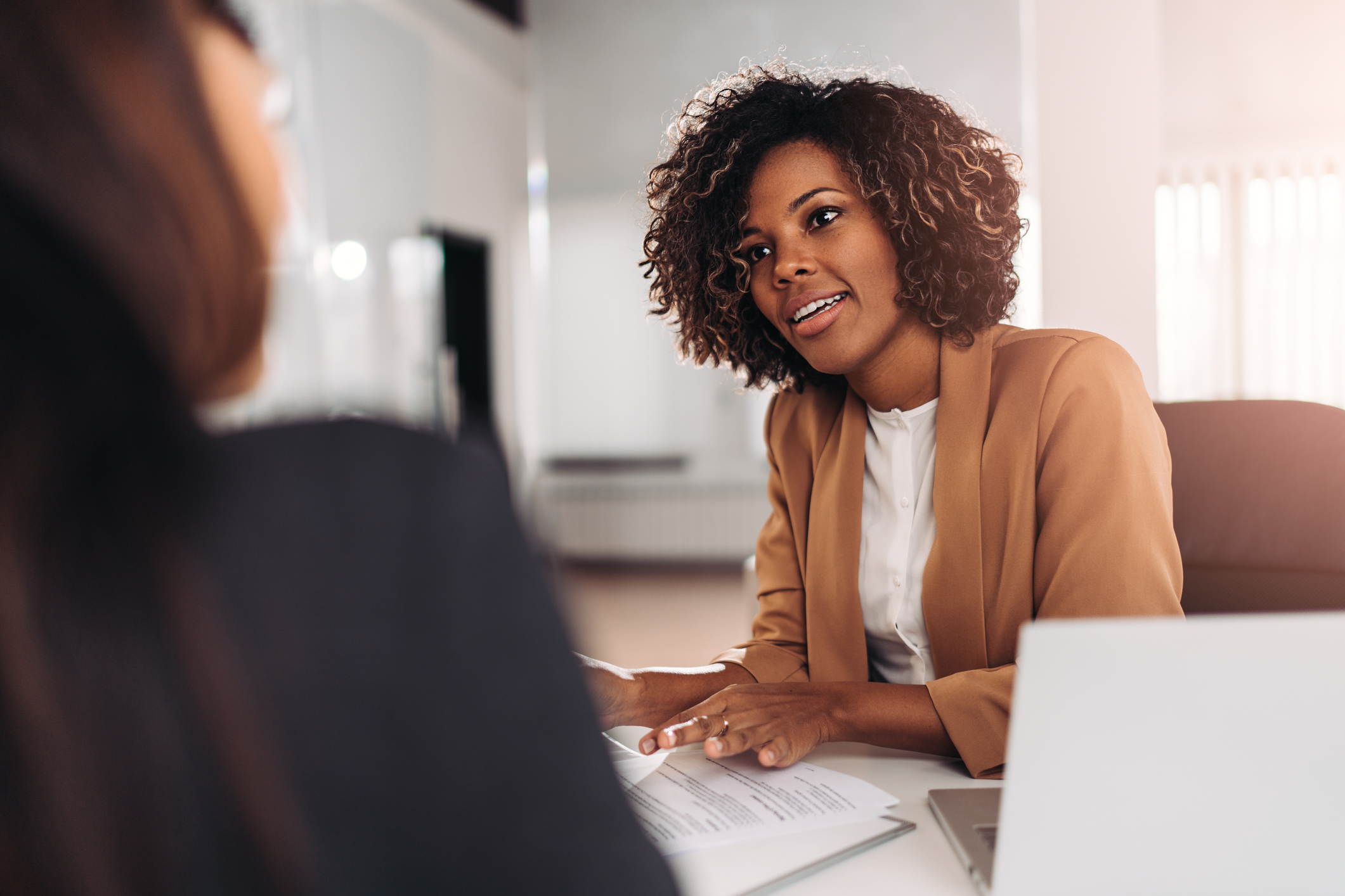 Young Woman Doing A Job Interview